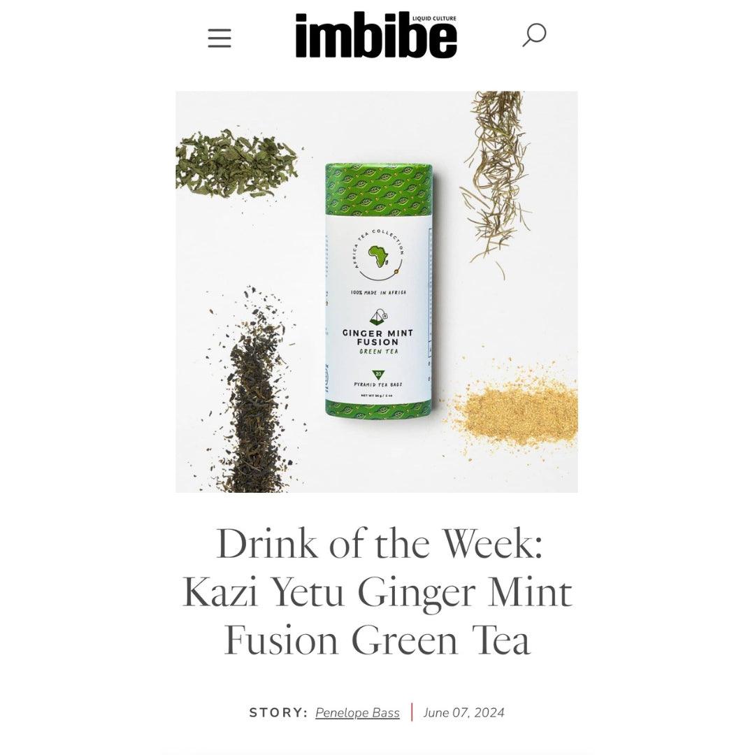 Kazi Yetu's Ginger Mint Fusion featured as drink of the week!