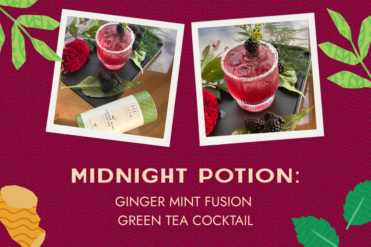 Midnight Potion: Ginger Mint Fusion Green Tea Cocktail 💚