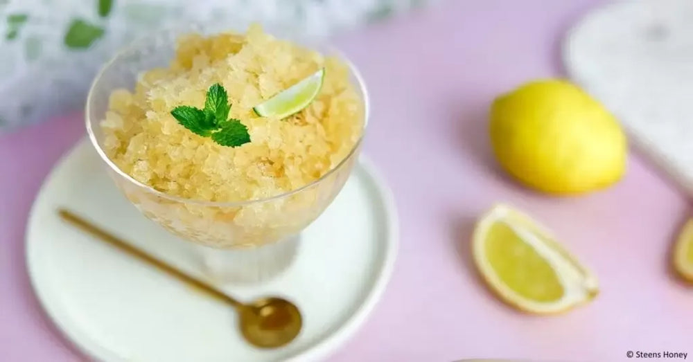 Lemongrass Moringa Granita with Manuka Honey